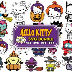 1800 hello kitty bundle, animal svg, cat svg, dxf eps png