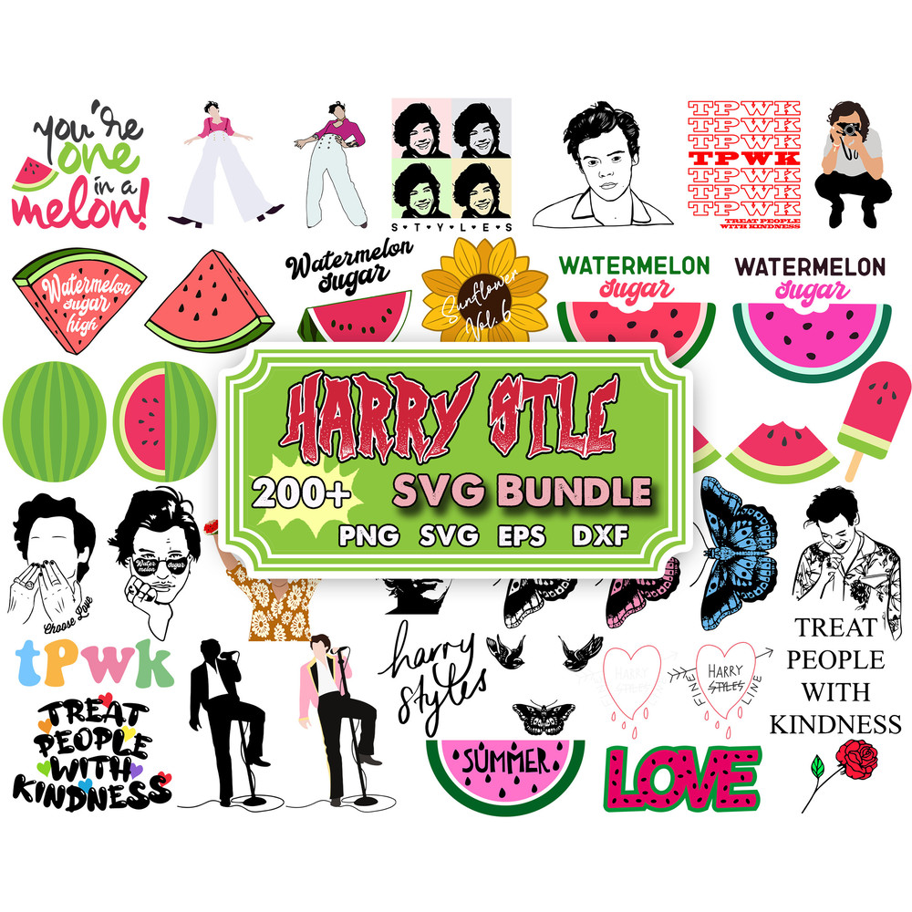 200 Harry Svg Bundle Layered Item, HarryStyles Clipart, Silhouette, Cricut, Digital Vector Cut Files.jpg