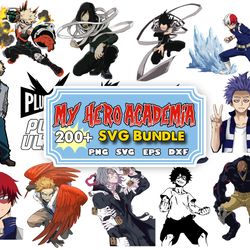 200 my hero academia svg bundle, academia svg, anime svg
