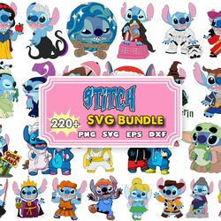 220 lilo and stitch svg bundle files, lilo and stitch svg for cricut, layered files, stitch svg, stitch png, cricut