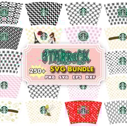 250 starbucks svg bundle,starbucks wrap svg, starbucks bundle wrap svg, starbucks svg files for cricut & silhouette