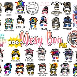 260 messy bun sublimation design bundle, messy bun bundle, messy bun sublimation designs, messy bun designs