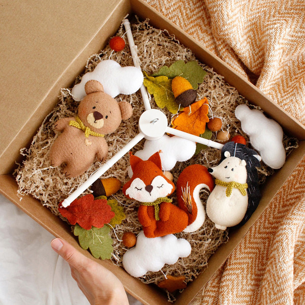 Forest animals baby crib mobile in the box