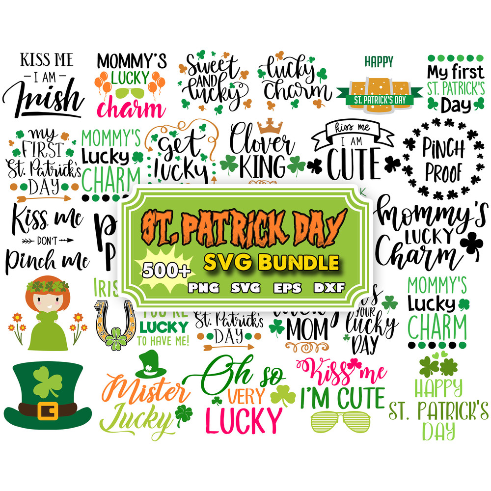 500 St. Patrick's Day SVG Bundle, St Patrick's Day Quotes, Gnome SVG, Rainbow svg, Lucky SVG.jpg