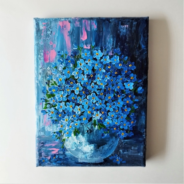 Acrylic-painting-bouquet-of-forget-me-nots-on-stretch-canvas.jpg