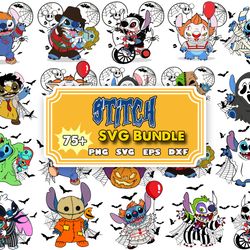 75 stitch bundle horror characters svg, bundle halloween svg, halloween svg, horror movie svg, cricut