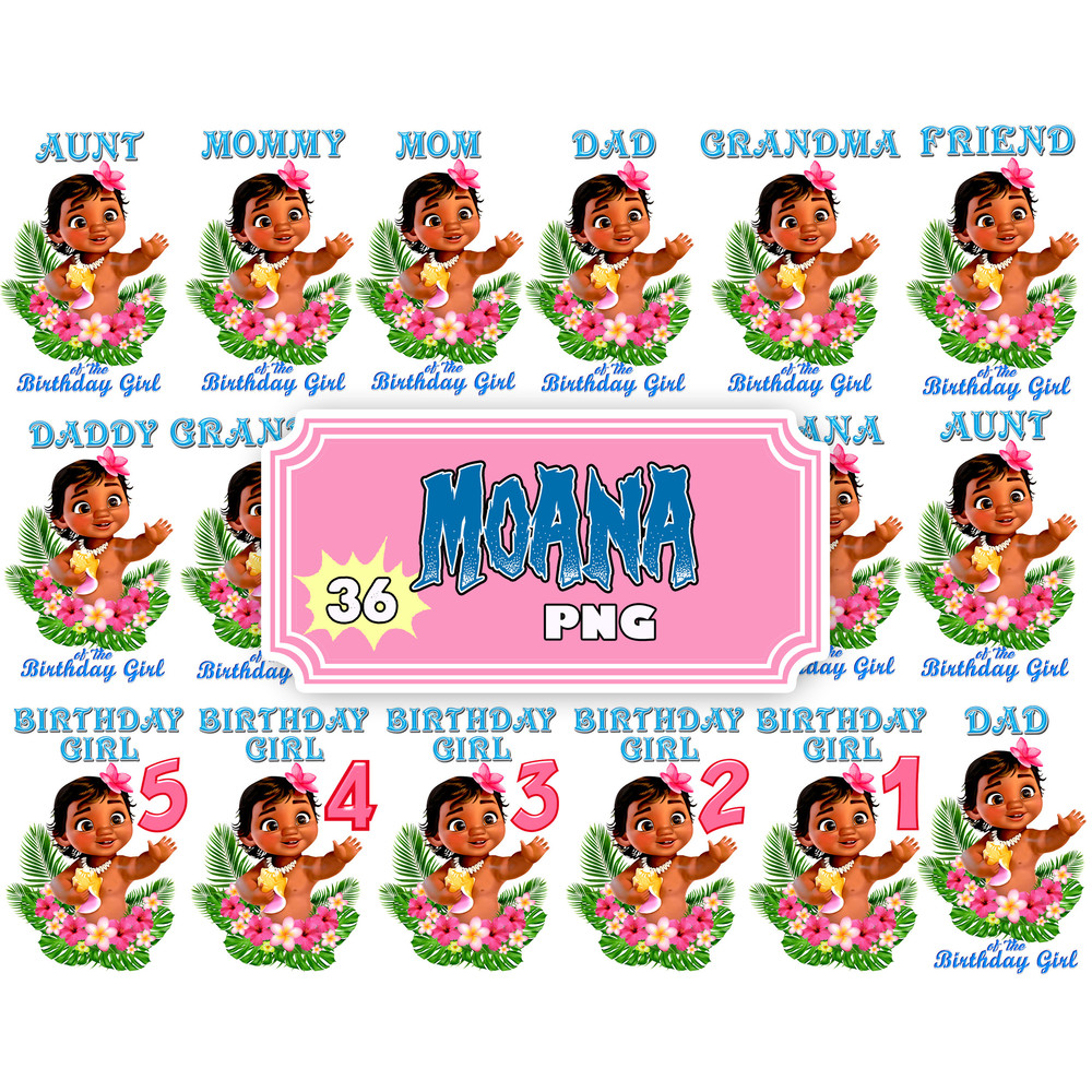 Moana Birthday Girl Png Digital File , Iron Transfer Moana Mommy ,Daddy ,Sister, Birthday Girl Personalized, Digital Files.jpg