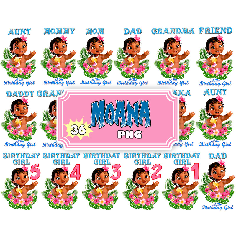 Moana Birthday Girl Png Digital File , Iron Transfer Moana Mommy ,Daddy ,Sister, Birthday Girl Personalized, Digital Files.jpg