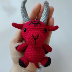 Crochet baphomet pattern, baphomet amigurumi, crochet creepy cute dolls pattern