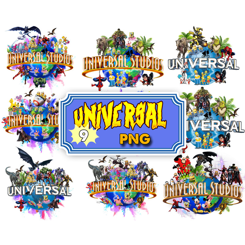 Universal Studio Png, Family Vacation 2022 Png, Universal Studios Family Png, Family Trip Png, Cartoon Character Png, Digital Download.jpg
