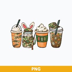 the hunt is on coffee handrawn png, easter egg hunter coffee png, easter coffee png, easter egg png, happy easter png