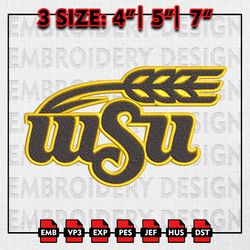 Wichita State Shockers Embroidery files, NCAA D1 teams Embroidery Designs, Wichita State, Machine Embroidery Pattern