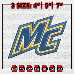 Merrimack Warriors Embroidery files, NCAA D1 teams Embroidery Designs, NCAA Merrimack, Machine Embroidery Pattern