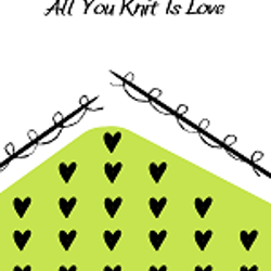 Digital poster All You Knit Is Love. Wall decor for a knitter. Download pdf.