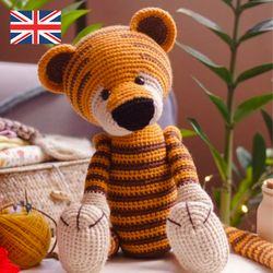 crochet tiger amigurumi pattern doll pdf