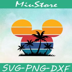 mickey head summer svg, mickey beach svg,png,dxf,cricut