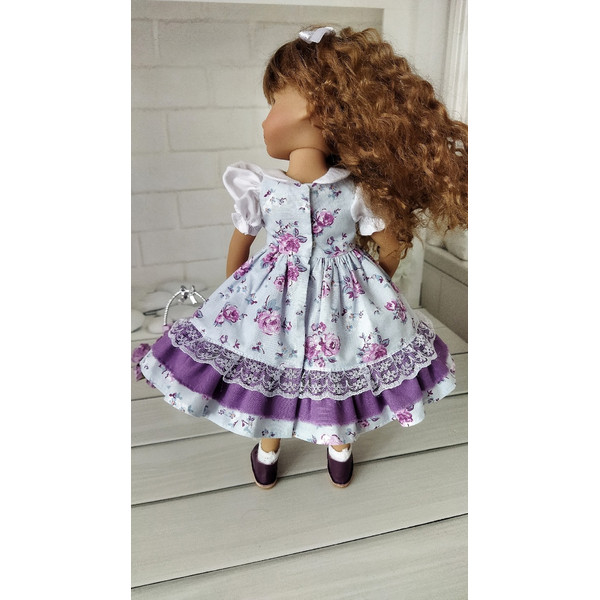 With lilac flowers dress for Little Darling dolls-4.jpg