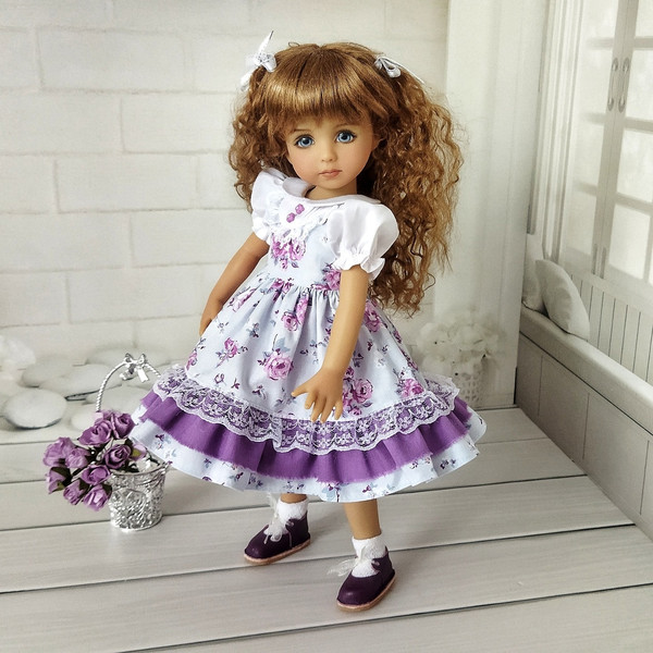 With lilac flowers dress for Little Darling dolls.jpg