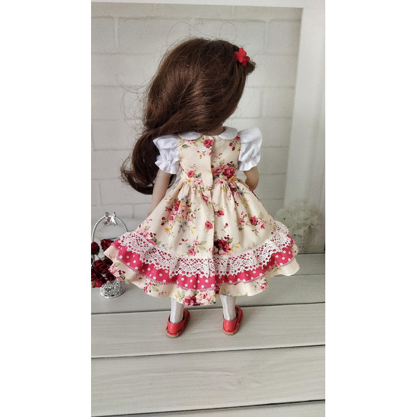 With red flowers dress for Little Darling dolls-3.jpg