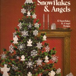 Christmas Snowflakes & Angels Vintage Crochet Pattern PDF Toys & Dolls Crocheted