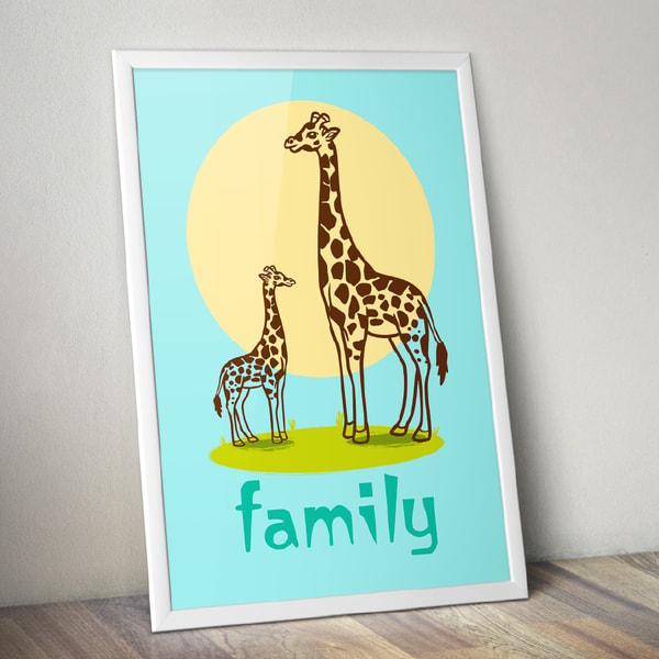 Family Giraffes Painting for Your Wall Decor by Stainles - Inspire Uplift