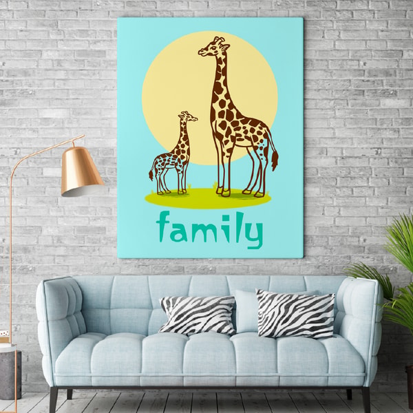 Family Giraffes Painting for Your Wall Decor by Stainles - Inspire Uplift