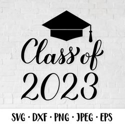 Class of 2023 SVG. Graduation hat. Grad of 2023