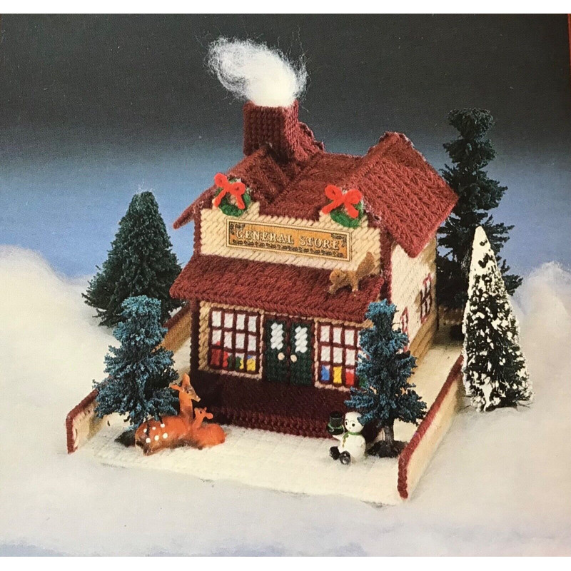house-plastic-canvas-cross-stitch-vintage-pattern