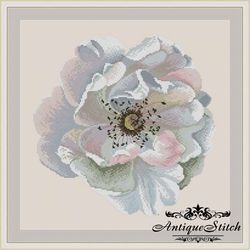 White Rose 70 Vintage Cross Stitch Pattern PDF Garden Flowers embroidery Compatible Pattern Keeper