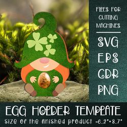 Gnome Girl | St Patricks Egg Holder Template SVG