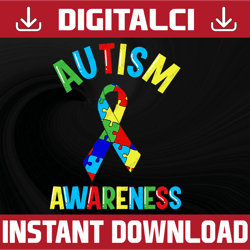 Autism Awareness Ribbon Svg, svg files for cricut, autism svg, autism awareness, love svg, svg files, autism puzzle svg,