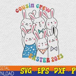 matching easter, rainbow bunny, cousin crew easter svg, baby easter svg, cute bunny svg, eps, png, dxf, digital download
