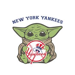 New York Yankees Baby Yoda Svg, Sport Svg, Sport Logo Team Svg, Sport Gift Svg, Baby Yoda Svg, New York Yankees Svg, New