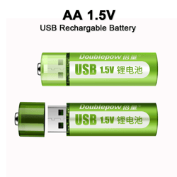 USB Rechargeable Battery, 1800mWh Lithium Battery, Large Capacity 1.5v Constant Voltage AA