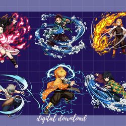 demon slayer cartoon anime manga japan 6 png bundle zipfile