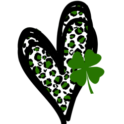 Heart Leopard Png, St Patrick's Day Png, Shamrock Png, St Patricks Png, Lucky Png File Cut Digital Download