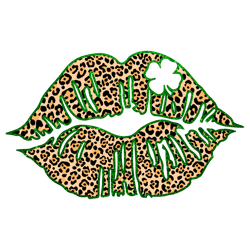lips shamrock png, st patrick's day png, shamrock png, st patricks png, lucky png file cut digital download