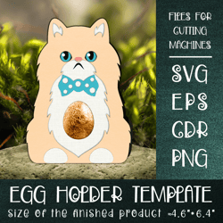 Persian Cat | Easter Egg Holder Template