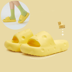 Cheese Style Slippers Cute Home Shoes For Women Soft Bathroom Slippers