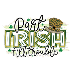 part irish shamrock png, st patrick's day png, shamrock png, st patricks png, lucky png file cut digital download