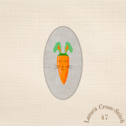 Carrot cross stitch pattern