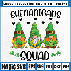 shenanigans squad st patricks day gnomes green proud irish png, st patricks day, digital download