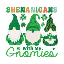 Shenanigans Gnome Shamrock Png, St Patrick's Day Png, Shamrock Png, St Patricks Png, Lucky Png File Cut Digital Download