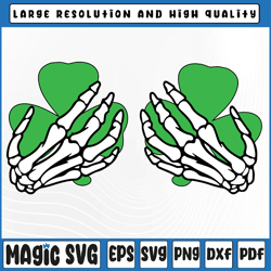 shamrock hand skeleton svg, skeleton st patricks svg, funny st patricks svg, st patricks day, digital download