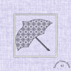 Umbrella blackwork pattern
