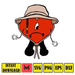 un verano sinti bundle, bad bunny bundle, bad bunny sad heart png svg, bad bunny new album, world's hottest tour 2023