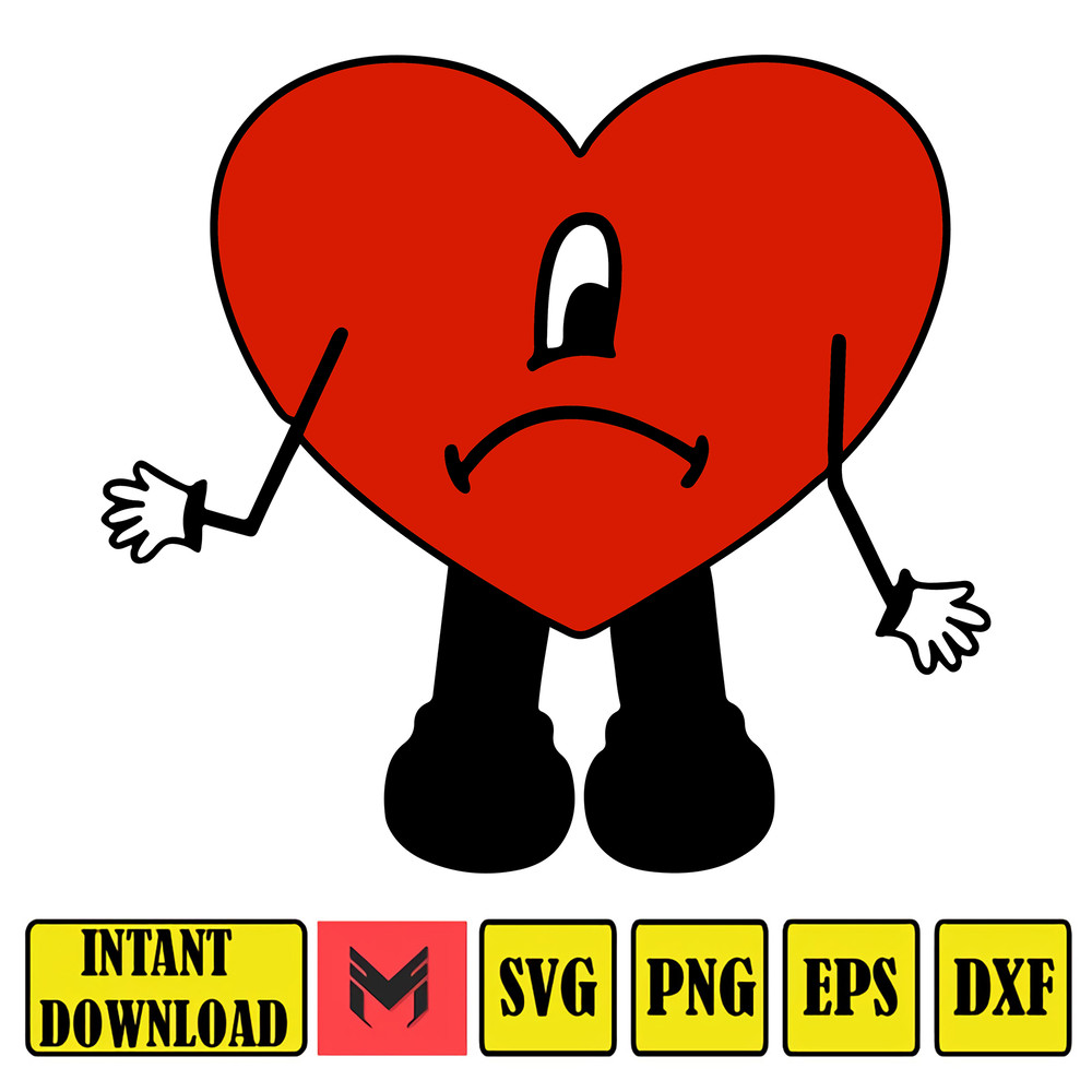 Un Verano Sinti Bundle, Bad Bunny Bundle, Bad Bunny Sad Heart Png Svg, Bad Bunny New Album, World's Hottest Tour 2023 (3).jpg