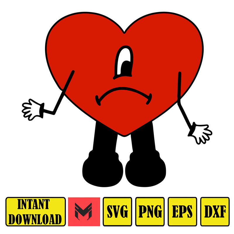 Un Verano Sinti Bundle, Bad Bunny Bundle, Bad Bunny Sad Heart Png Svg, Bad Bunny New Album, World's Hottest Tour 2023 (3).jpg
