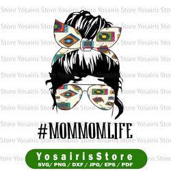 funny mommomlife png | mommomlife skull with glasses messy bun png sassy mom png png clipart funny mom  png