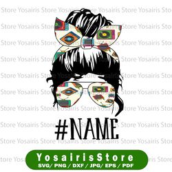 personalized name funny gigilife png | gigilife skull with glasses messy bun png sassy mom png png clipart funny png